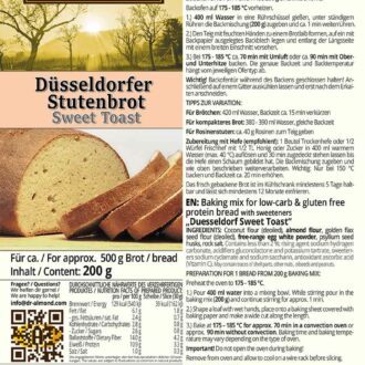 Düsseldorfer Stutenbrot Süßes Brot zuckerfrei low-carb glutenfrei