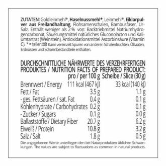 Rheinisches Bauernbrot low-carb keto glutenfrei paleo Eiweißbrot Backmischung