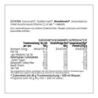 Frühstücksbrei low carb glutenfrei vegan PUR 400 g