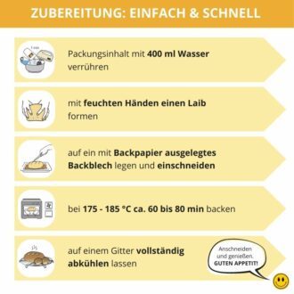Bauerntoast low-carb keto glutenfrei paleo Eiweissbrot Backmischung mit 0.1 g Kohlenhydrate NUSSFREI