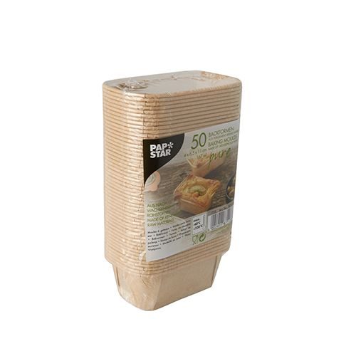 Papier-Backform PURE 167 ml 4x6,5x11cm für Mini-Brote und Brownies 50 Stück – Bild 3