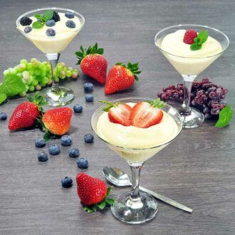 Proteindessert VANILLE-SAHNE Dessertcreme low carb glutenfrei ohne Zuckerzusatz
