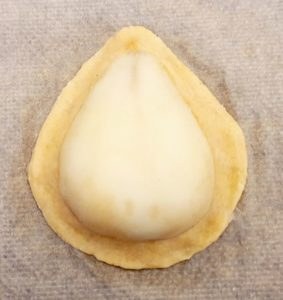 Rezept Gefüllte Birne im Mandelkleid mit Vanillesauce lowcarb glutenfrei