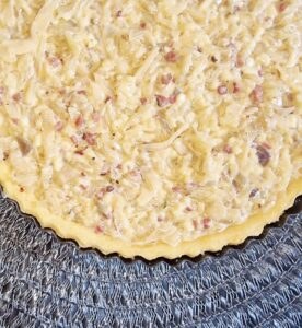 Rezept Kraut Schinken Sahne Quiche low-carb keto glutenfrei