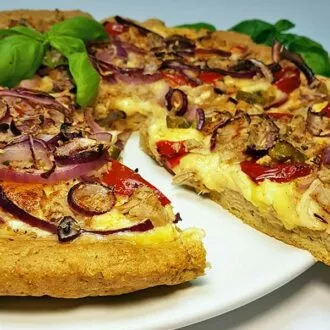 Pizza low-carb glutenfrei sojafrei superfood leinsamen pizzateig backmischung pizzamischung keto