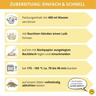 Unser Mildes Brot low-carb keto glutenfrei Backmischung