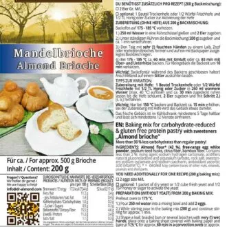 Mandelbrioche-low-carb glutenfrei Backmischung Brioche