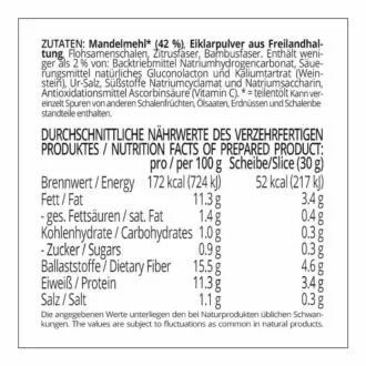 Mandelbrioche low-carb keto glutenfrei Eiweißgebäck Backmischung OHNE Zuckerzusatz