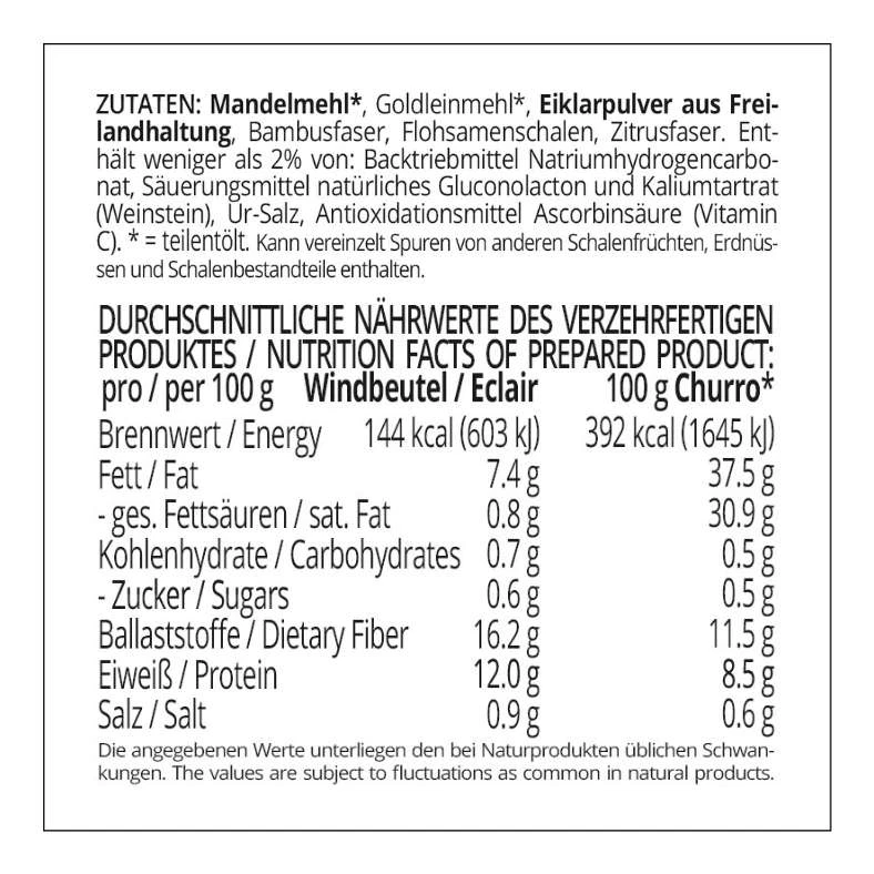 Brandteig low carb glutenfrei für Windbeutel, Eclairs & Churros paleo & keto