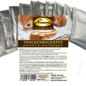 Trockenbackhefe Trockenhefe Backhefe glutenfrei low-carb Hefebrot Hefegebäck
