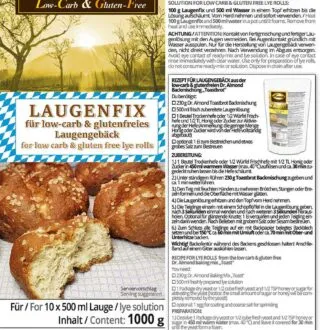 Laugenfix lauge natrofür low carb glutenfreies Laugengebäck Laugenbrezel