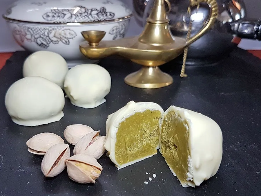 Pistazienmarzipan Pistazien low-carb Marzipan zuckerfreies Marzipan Rezept ohne Zucker