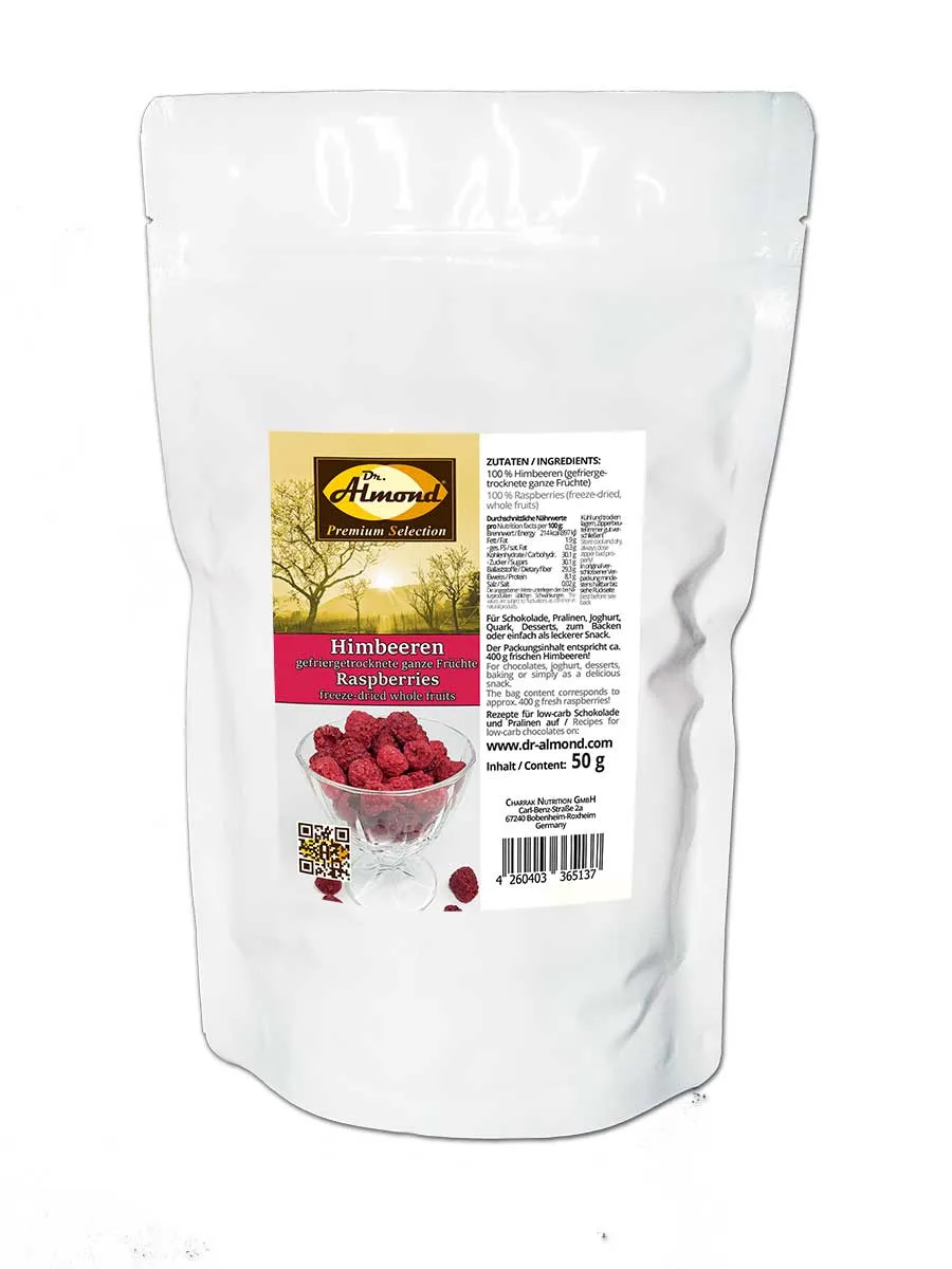 513_Himbeeren-ganz_gefriergetrocknete low carb Snack