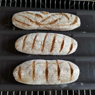 Lurch Flexiform Baguetteform 36x28,5cm 3fach braun mit feinmaschiger Netzstruktur