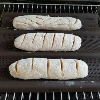 Lurch Flexiform Baguetteform 36x28,5cm 3fach braun mit feinmaschiger Netzstruktur