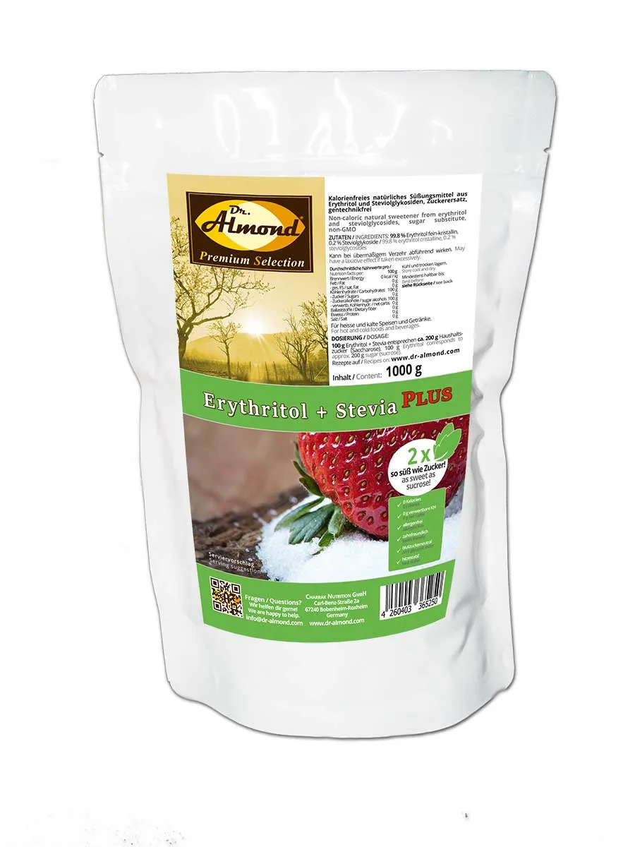 Erythrit Stevia doppelte Süße 2x so süß wie Zucker Zuckerersatz