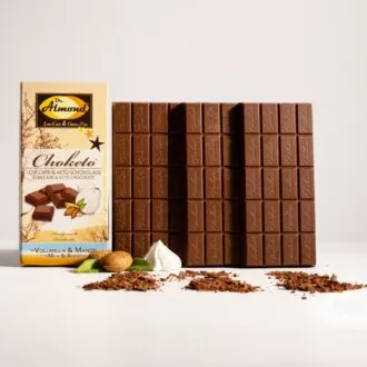 CHOKETO Low Carb & Keto Schokolade Typ VOLLMILCH & MANDEL – 3 Tafeln – handgemacht