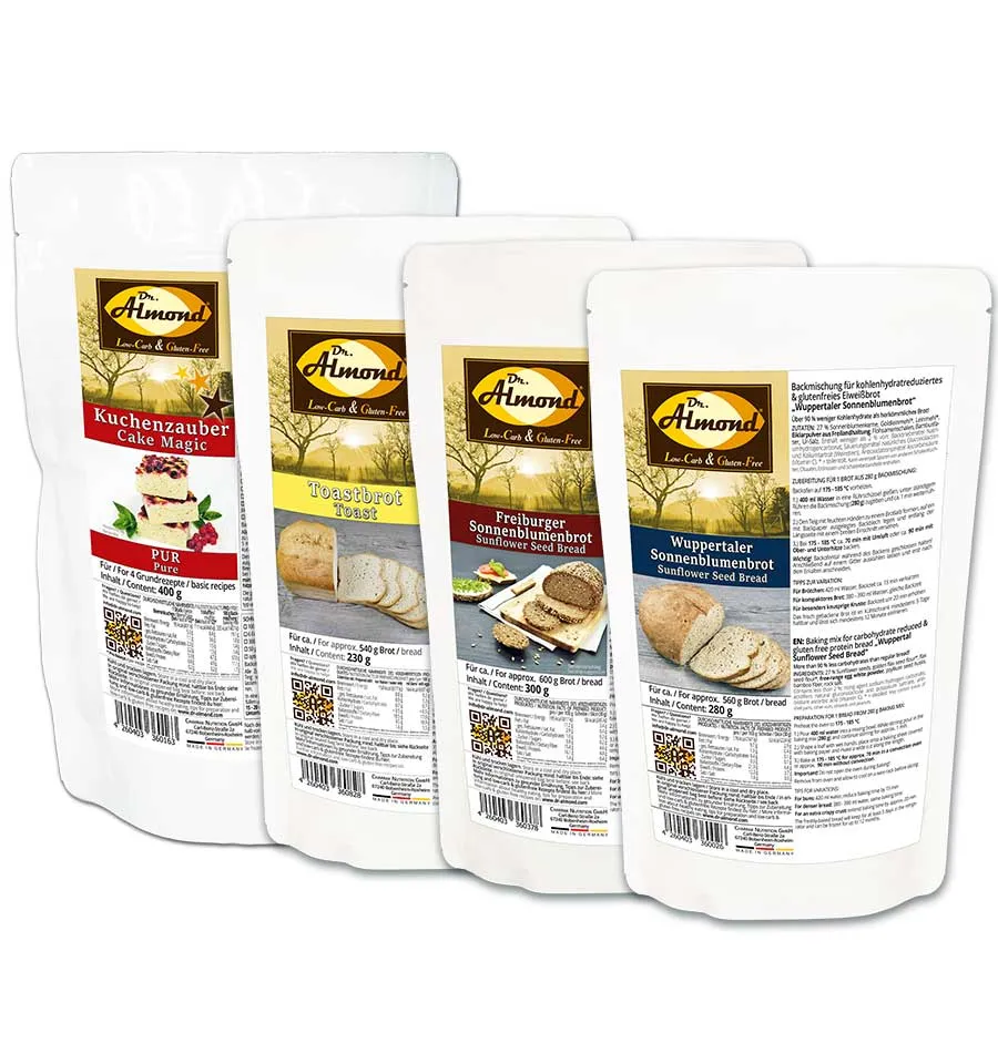 Starter-Set BROTE und KUCHEN low carb glutenfrei zuckerfrei Backmischung