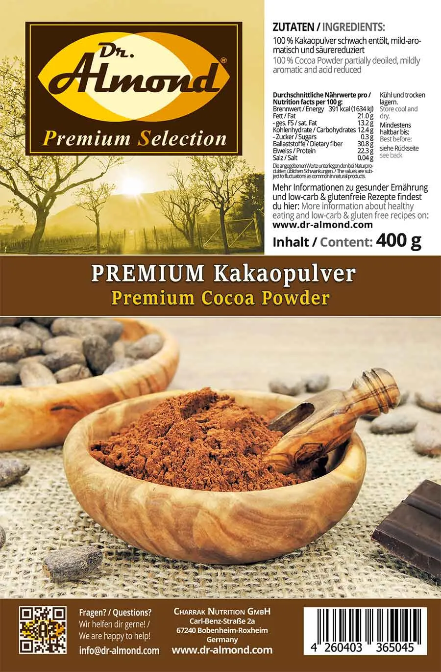 PREMIUM Kakaopulver - aromatischer Backkakao - ungesüsst, ohne Zuckerzusatz – Bild 4