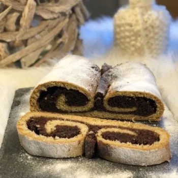 Rezept Gewickelter Marzipan-Rum-Schoko-Stollen lowcarb