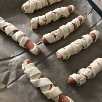 Rezept Mumienwürstchen für Halloween lowcarb glutenfrei