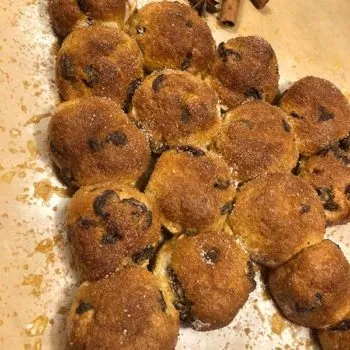 Rezept Weihnachtsbaum mit Rumrosinen LowCarb Glutenfrei