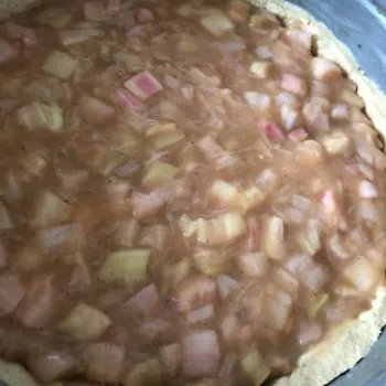 Rezept Rhabarber-Käsekuchen mit Baiserhaube lowcarb glutenfrei