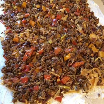 Rezept Hackfleisch-Gemüse-Strudel low carb glutenfrei