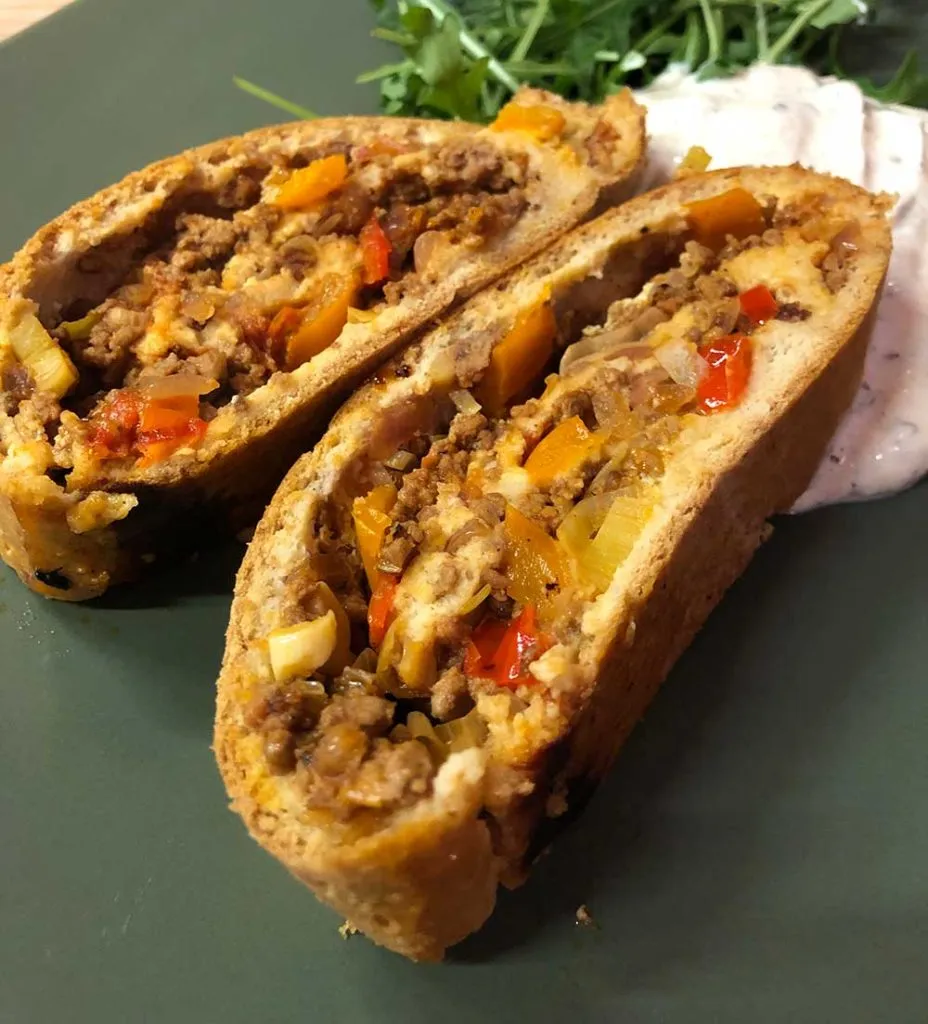 Rezept Hackfleisch-Gemüse-Strudel low carb glutenfrei