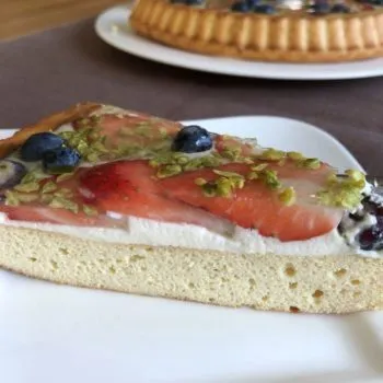 Rezept Früchte-Quark-Kuchen mit Joghurt-Panna-Cotta Spiegel - lowcarb glutenfrei