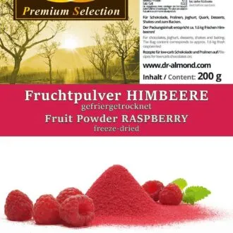 Fruchtpulver-HIMBEERE Himbeerpulver gefriergetrocknet 100% Natur OHNE Kerne