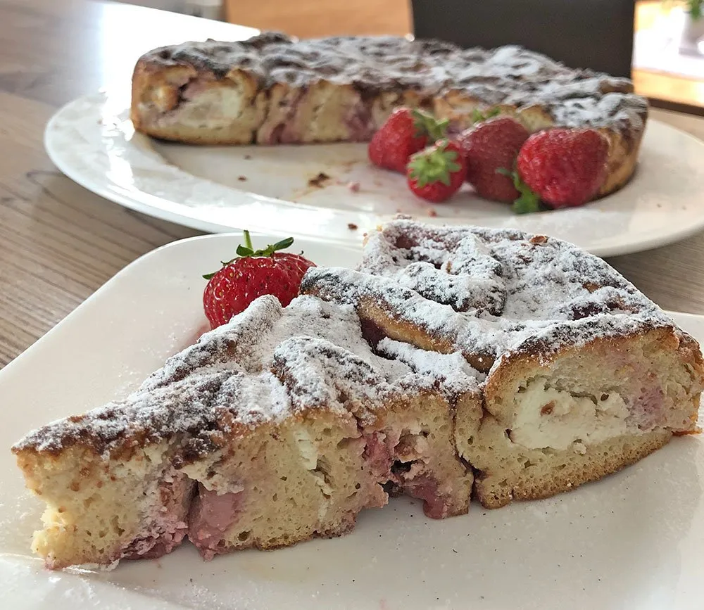Rezept Erdbeer-Brioche-Kuchen lowcarb glutenfrei keto kalorienarm