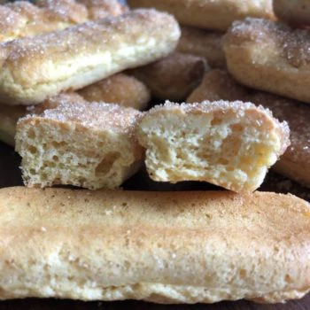 Grundrezept Löffelbiskuit Biskuitstäbchen lowcarb glutenfrei