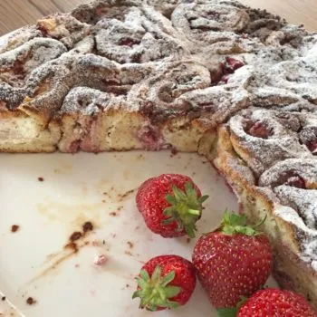 Rezept Erdbeer-Brioche-Kuchen lowcarb glutenfrei keto kalorienarm
