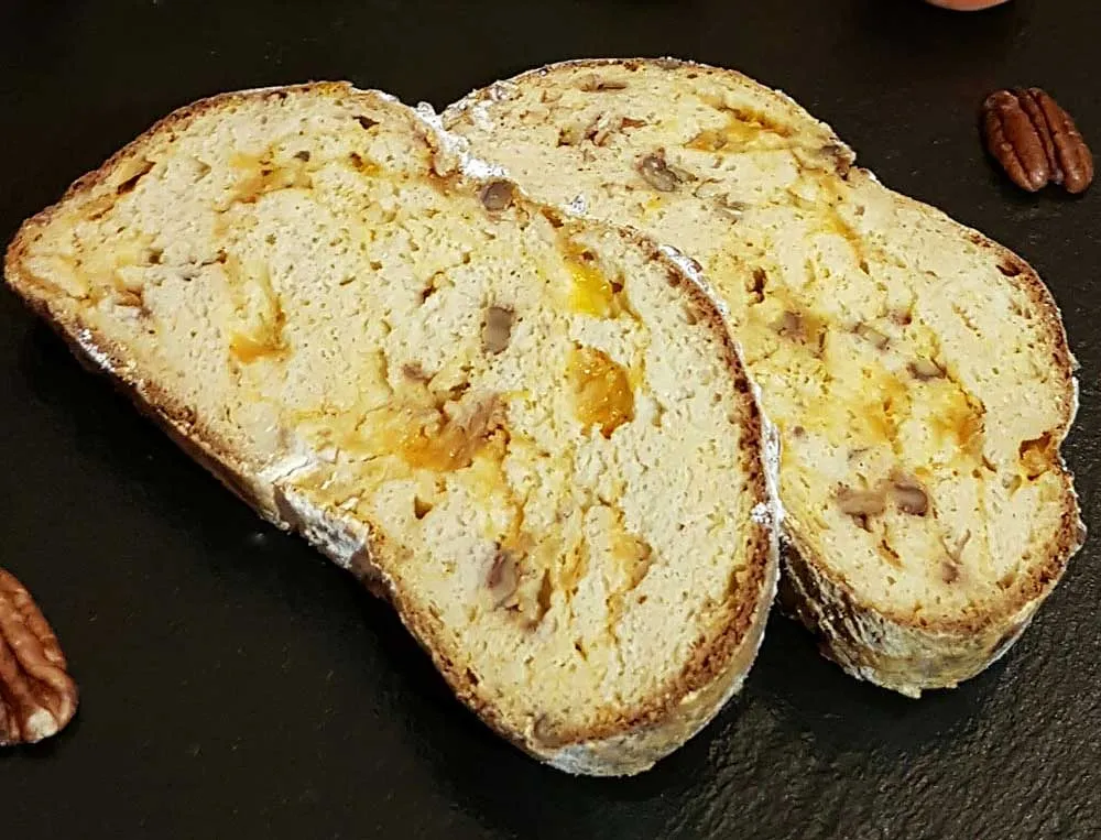 Rezept Marillen-Aprikosen Pekanuss Brioche lowcarb glutenfrei kalorienarm