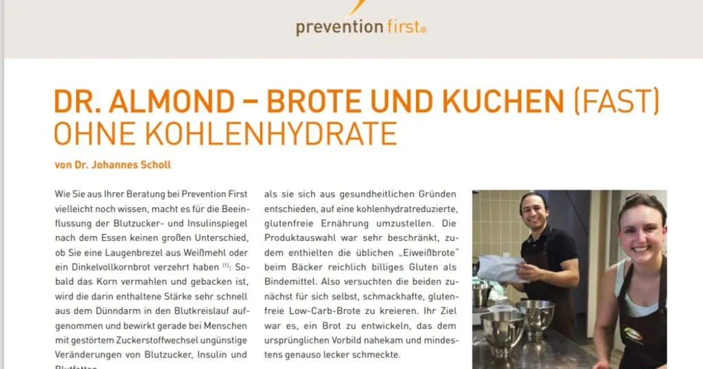 Artikel über Dr. Almond im Prevention First Journal Ausgabe Juni 2019