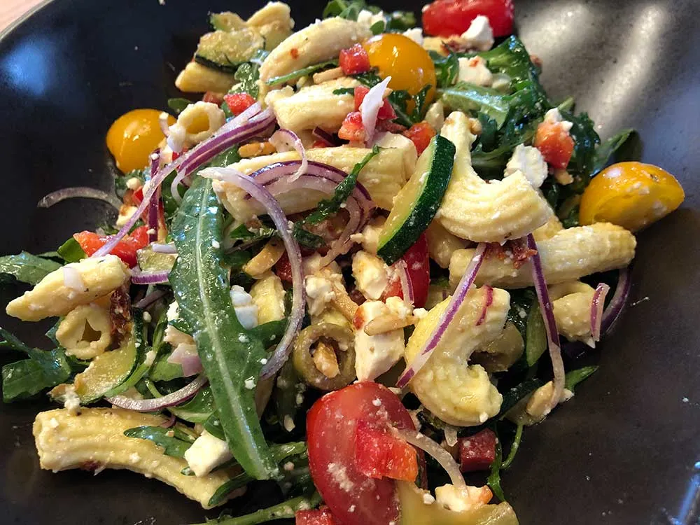 Rezept Sommerlicher Nudelsalat low carb glutenfrei