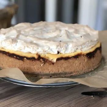 Rezept Pflaumen-Käsekuchen mit Baiserhaube lowcarb glutenfrei