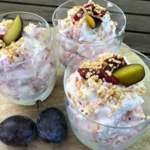 Rezept Pflaumenfluff Zwetschgenfluff lowcarb keto kalorienarm
