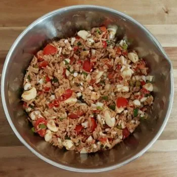 Rezept Spätzle Thunfischsalat mit Sauerrahmdressing lowcarb glutenfrei