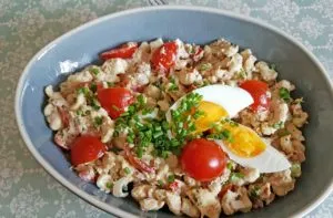 Rezept Spätzle Thunfischsalat mit Sauerrahmdressing lowcarb glutenfrei