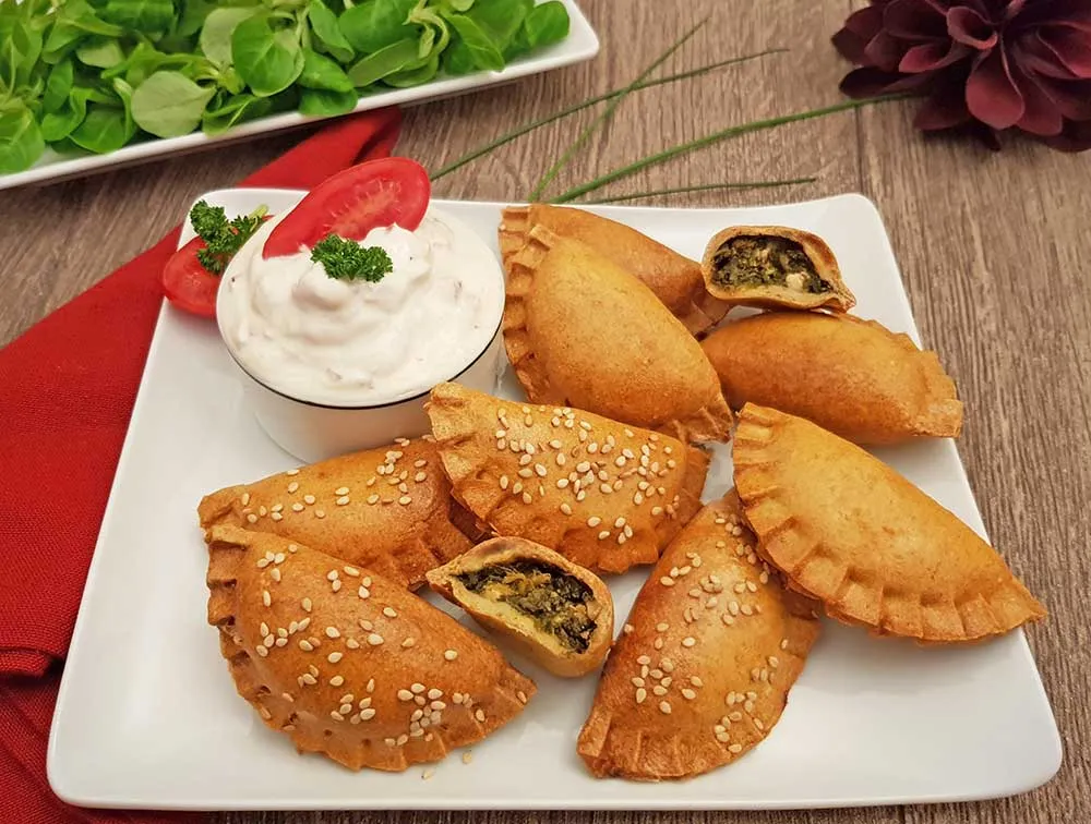 Rezept Spinat Feta Taschen lowcarb glutenfrei keto kalorienarm