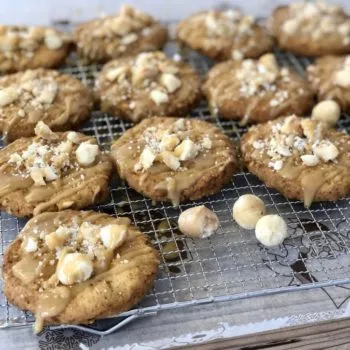 Rezept Macadamia Salz Karamell Cookies lowcarb keto glutenfrei