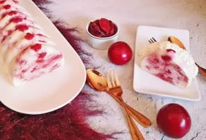 Rezept Buttermilch Quark Pflaumenterrine lowcarb kalorienarm