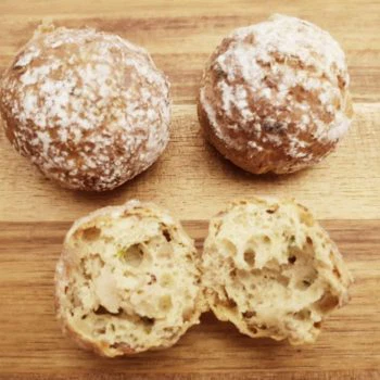 Rezept Schinken Brandteigkrapferl mit Frischkäsefülle lowcarb glutenfrei