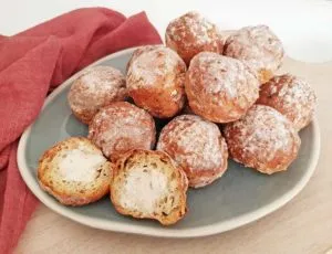 Rezept Schinken Brandteigkrapferl mit Frischkäsefülle lowcarb glutenfrei