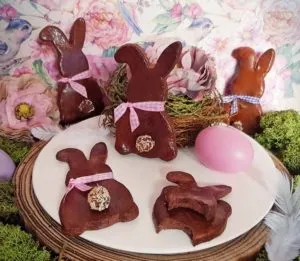 Rezept Schoko Hasen aus Quark Öl Teig lowcarb glutenfrei keto