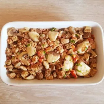 Rezept Brotwürfelauflauf lowcarb glutenfrei keto