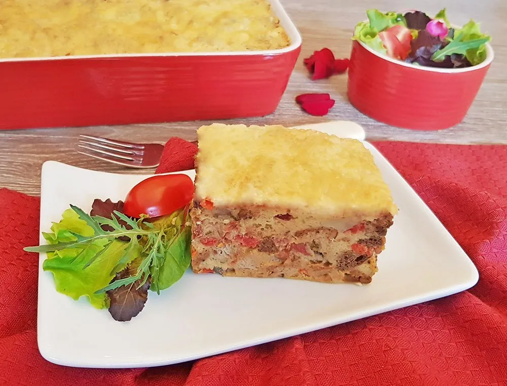 Rezept Brotwürfelauflauf lowcarb glutenfrei keto
