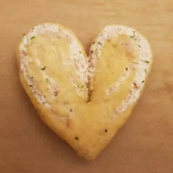 Rezept Frischkäse Schinken Hefeherzen lowcarb glutenfrei keto